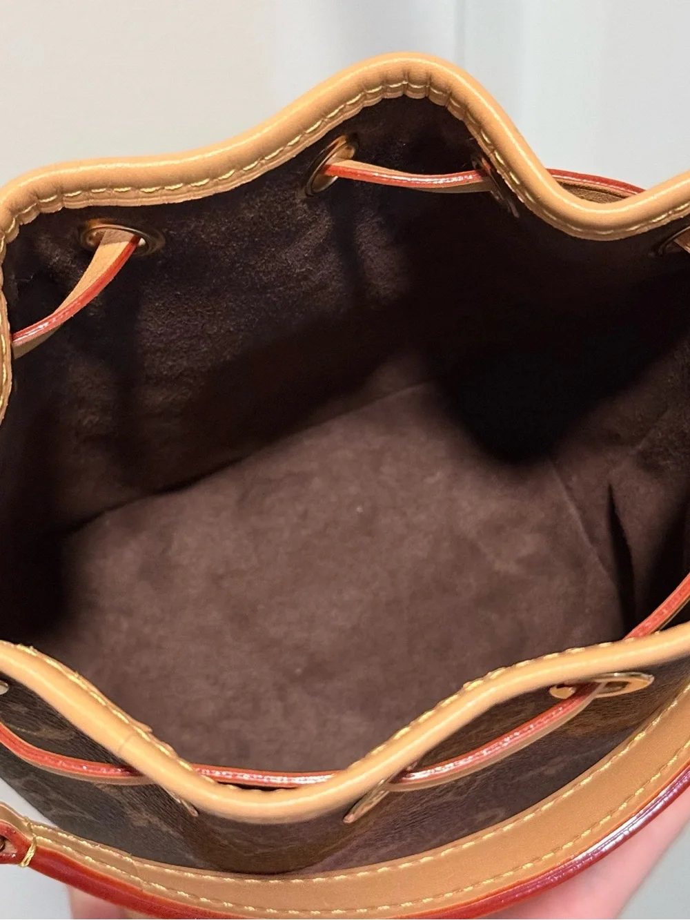 Louis Vuitton Monogram Nano Noe Bucket Bag in Brown and Tan